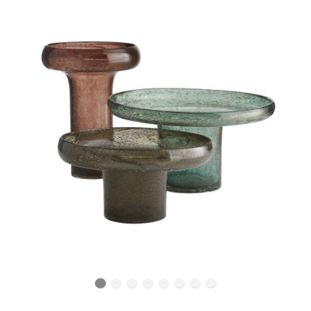 Arteriors colored glass vases
